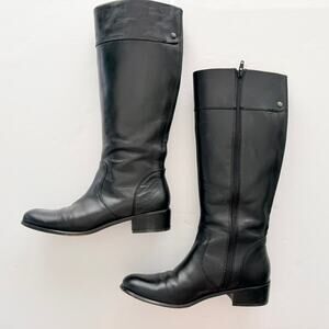 Corso Como Ladies Equestrian Tall Black Riding Boots Size 8 Leather Knee Boot
